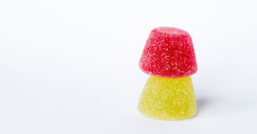 red and yellow gummy candies