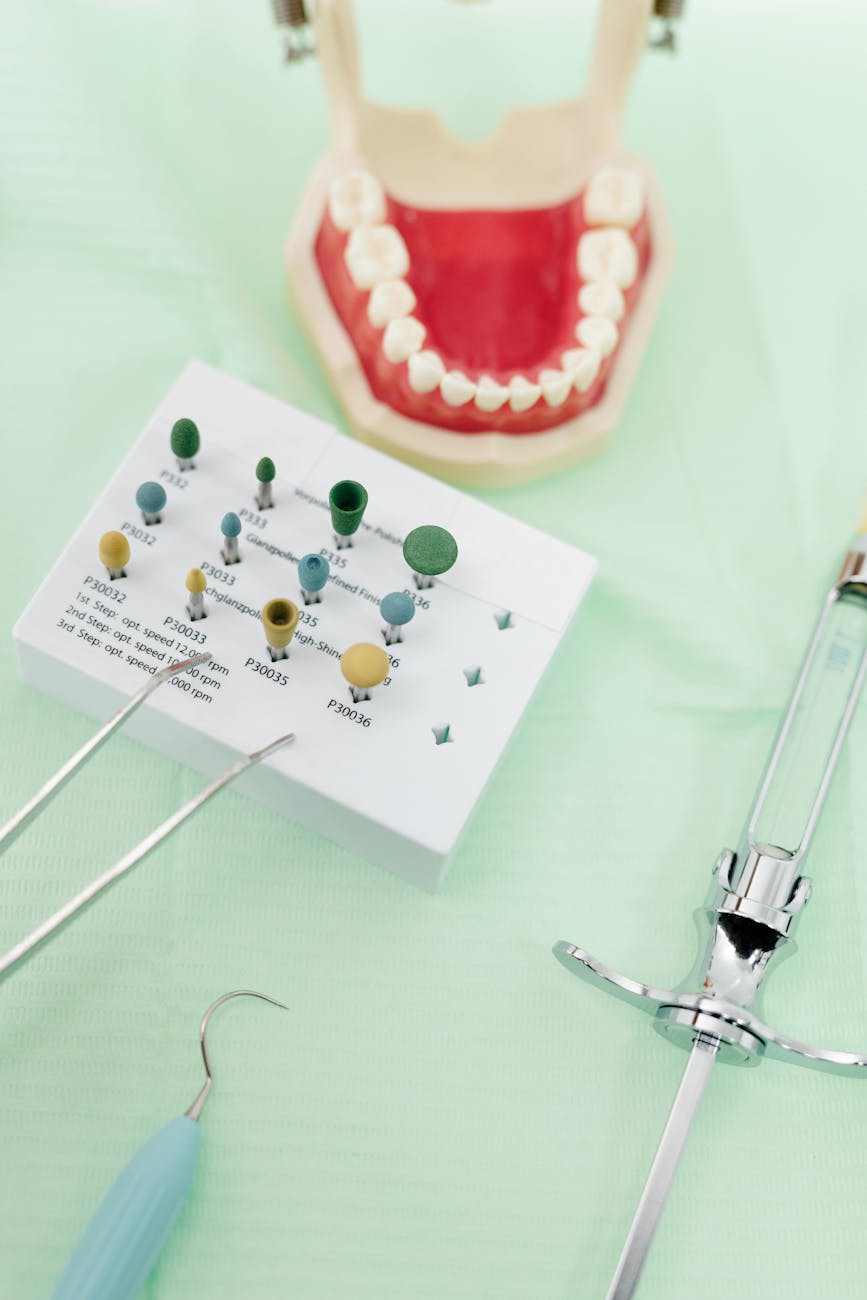 close up shot of dental tools