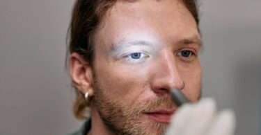 a man having an eye examination