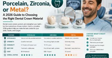 Porcelain, Zirconia, or Metal? A 2026 Guide to Choosing the Right Dental Crown Material