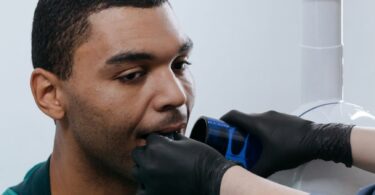 a man having a dental checkup